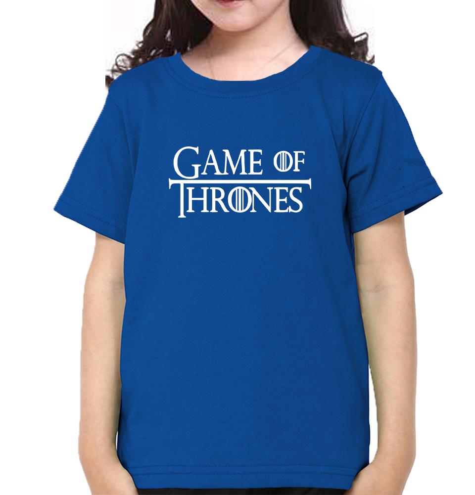 GOT Game Of Thrones Logo Half Sleeves T-Shirt For Girls -FunkyTeesClub