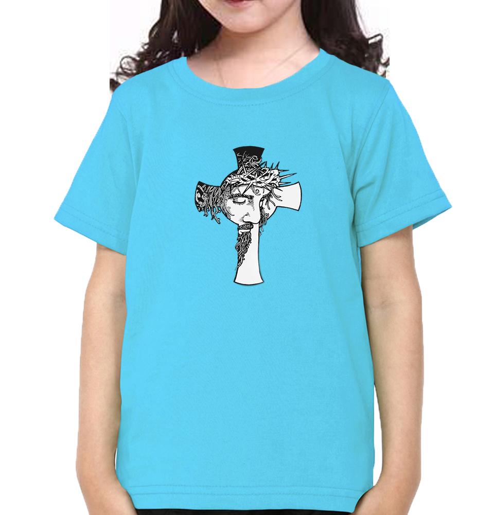 Jesus Half Sleeves T-Shirt For Girls -FunkyTeesClub