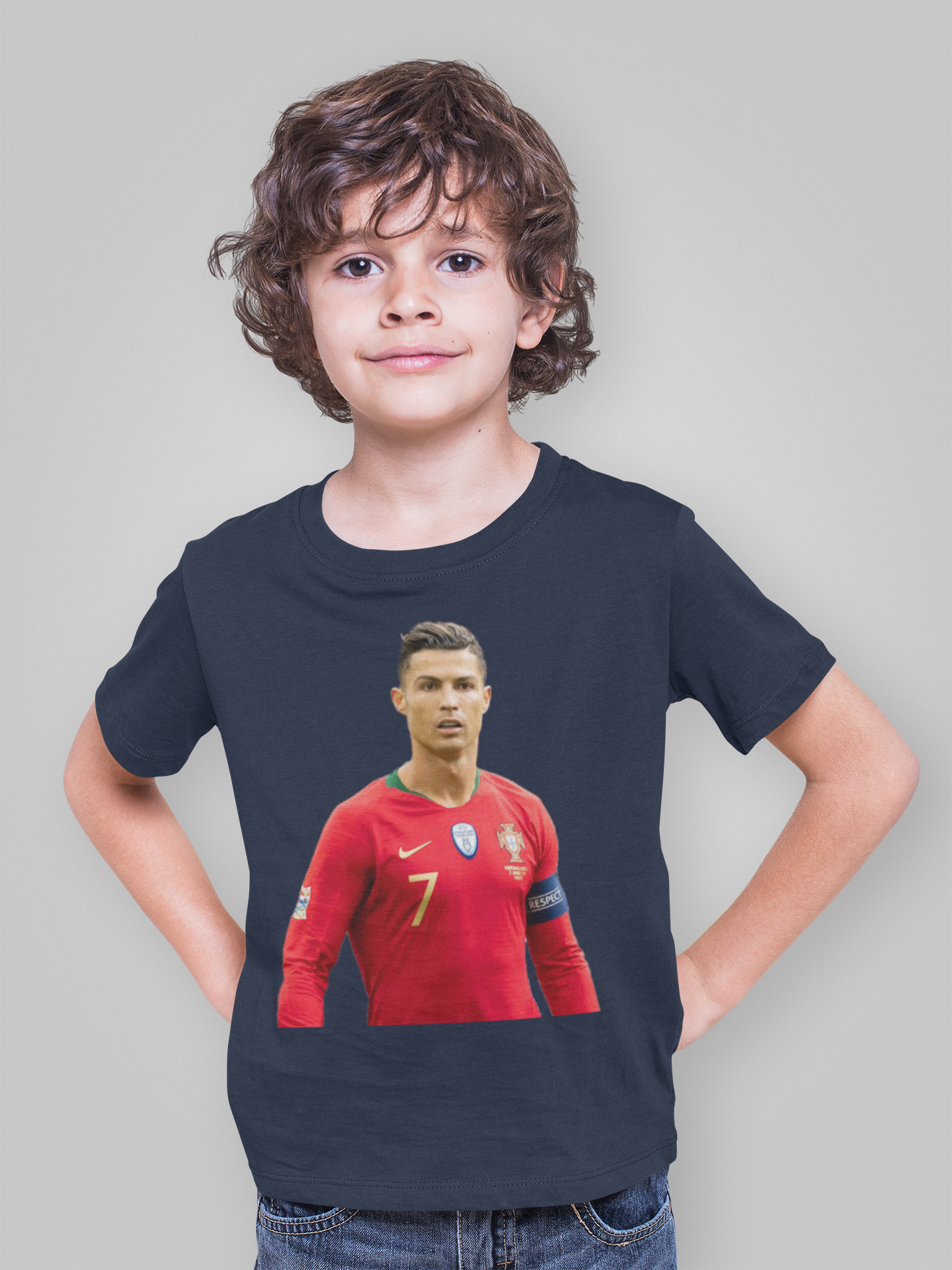 Ronaldo Half Sleeves T-Shirt for Boy-FunkyTeesClub