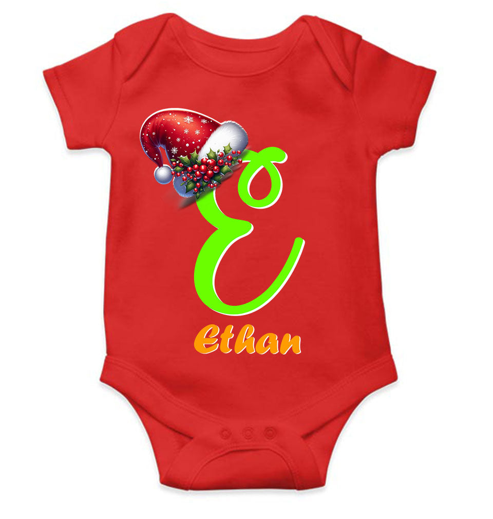 Custom Name Christmas Rompers for Baby Boy- FunkyTeesClub
