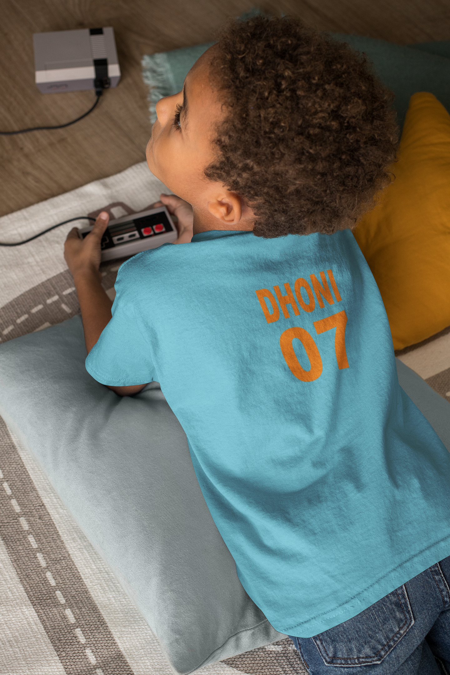 Dhoni 07 Half Sleeves T-Shirt for Boy-FunkyTeesClub