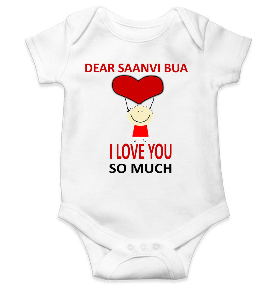 Custom Name I love My Bua So Much Rompers for Baby Girl- FunkyTeesClub