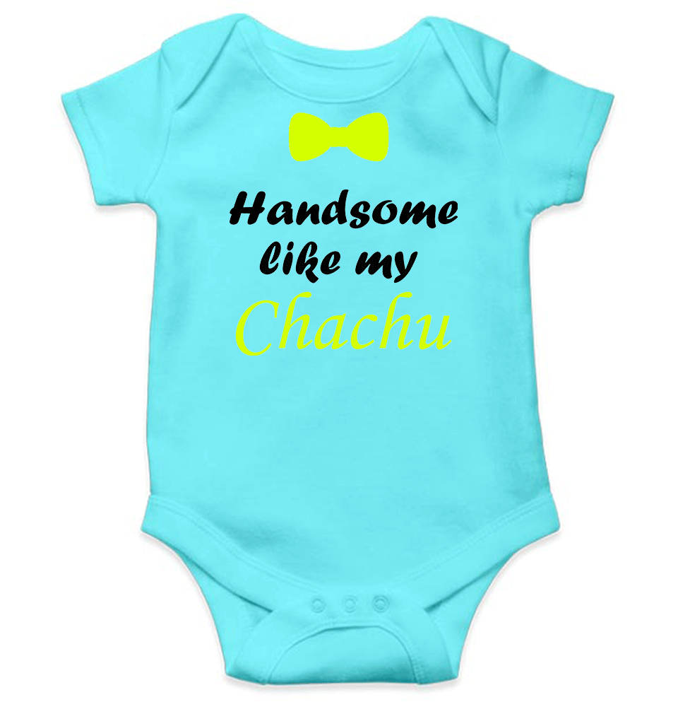 Handsome Like My Chachu Rompers for Baby Boy - FunkyTeesClub