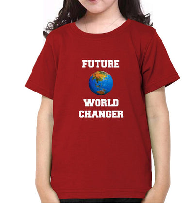 Future World Changer Half Sleeves T-Shirt For Girls -FunkyTeesClub