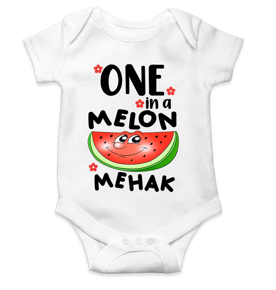 Custom Name Happy One Year Birthday Rompers for Baby Girl- FunkyTeesClub