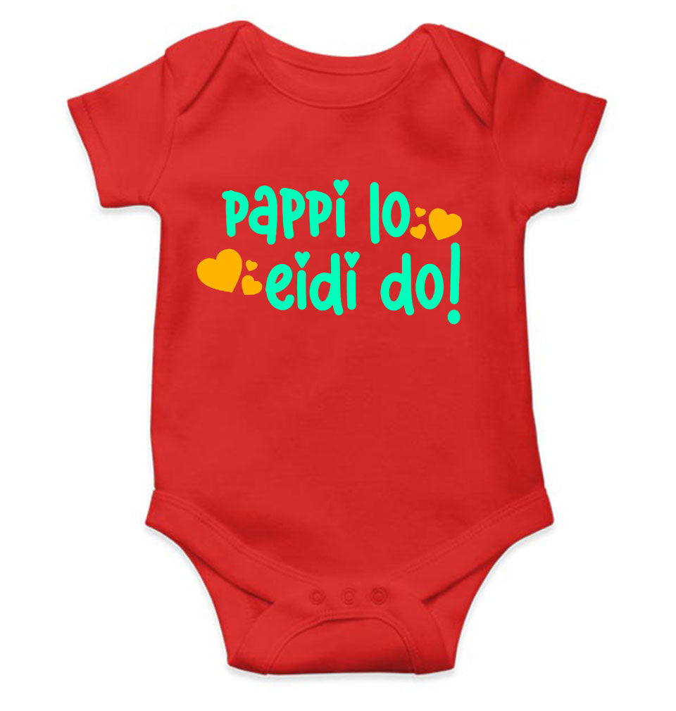 Pappi Lo Eidi do Eid Rompers for Baby Girl- FunkyTeesClub