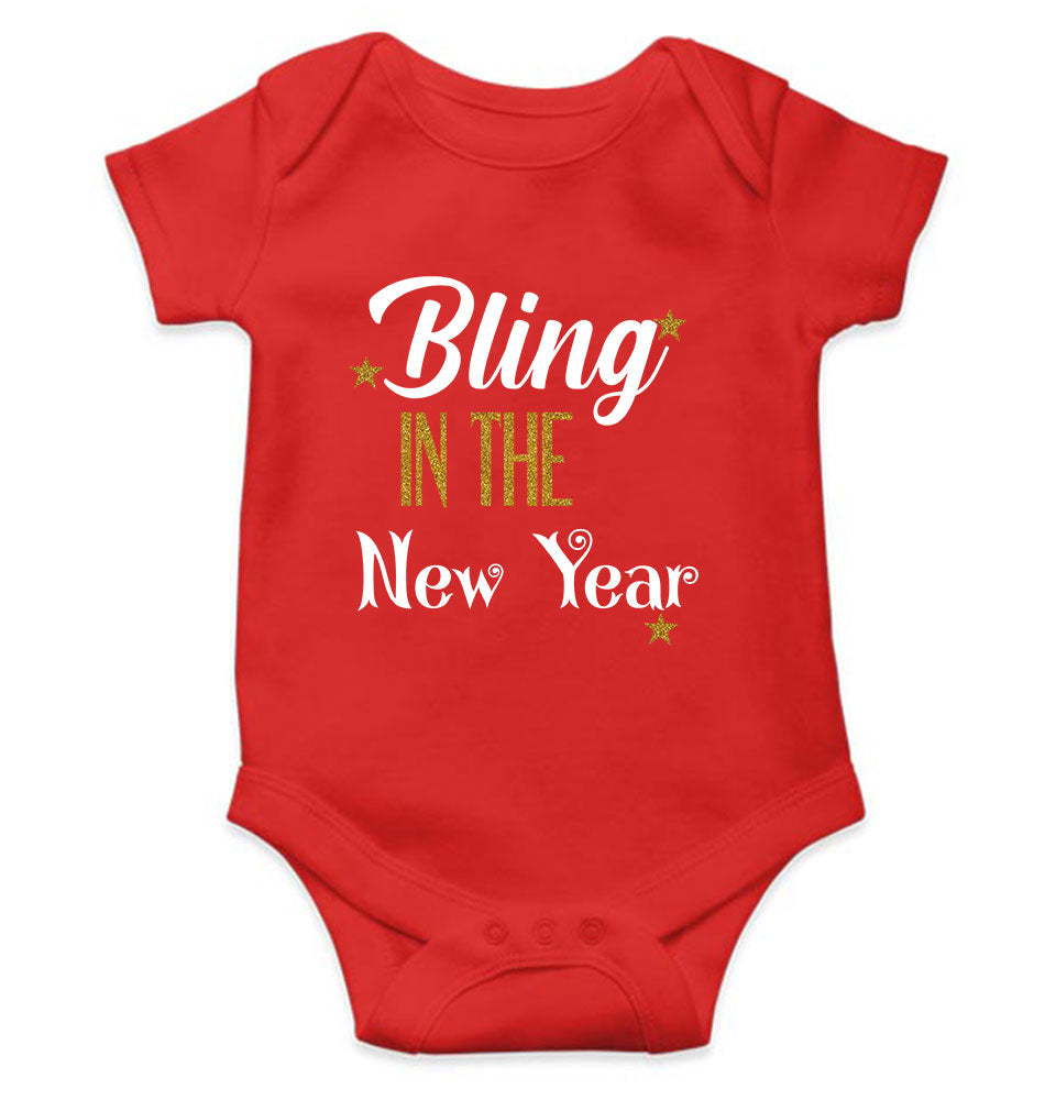Bling In The New Year Rompers for Baby Girl- FunkyTeesClub