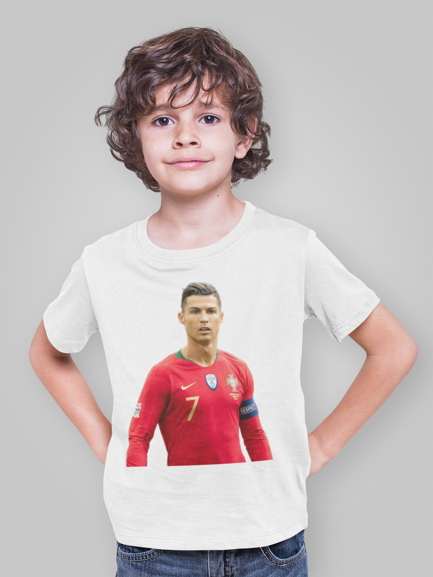 Ronaldo Half Sleeves T-Shirt for Boy-FunkyTeesClub