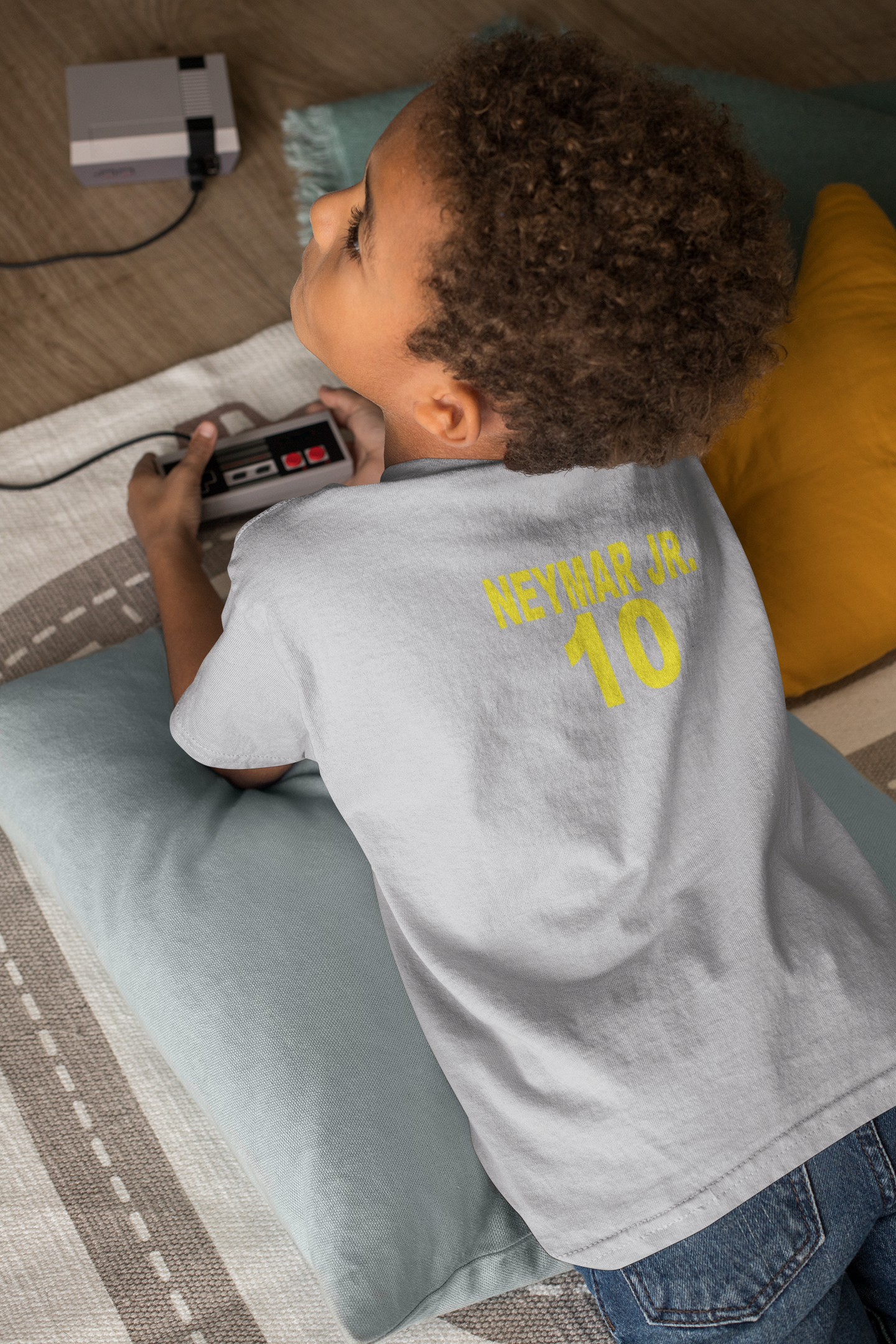Neymar Jr 10 Half Sleeves T-Shirt for Boy-FunkyTeesClub
