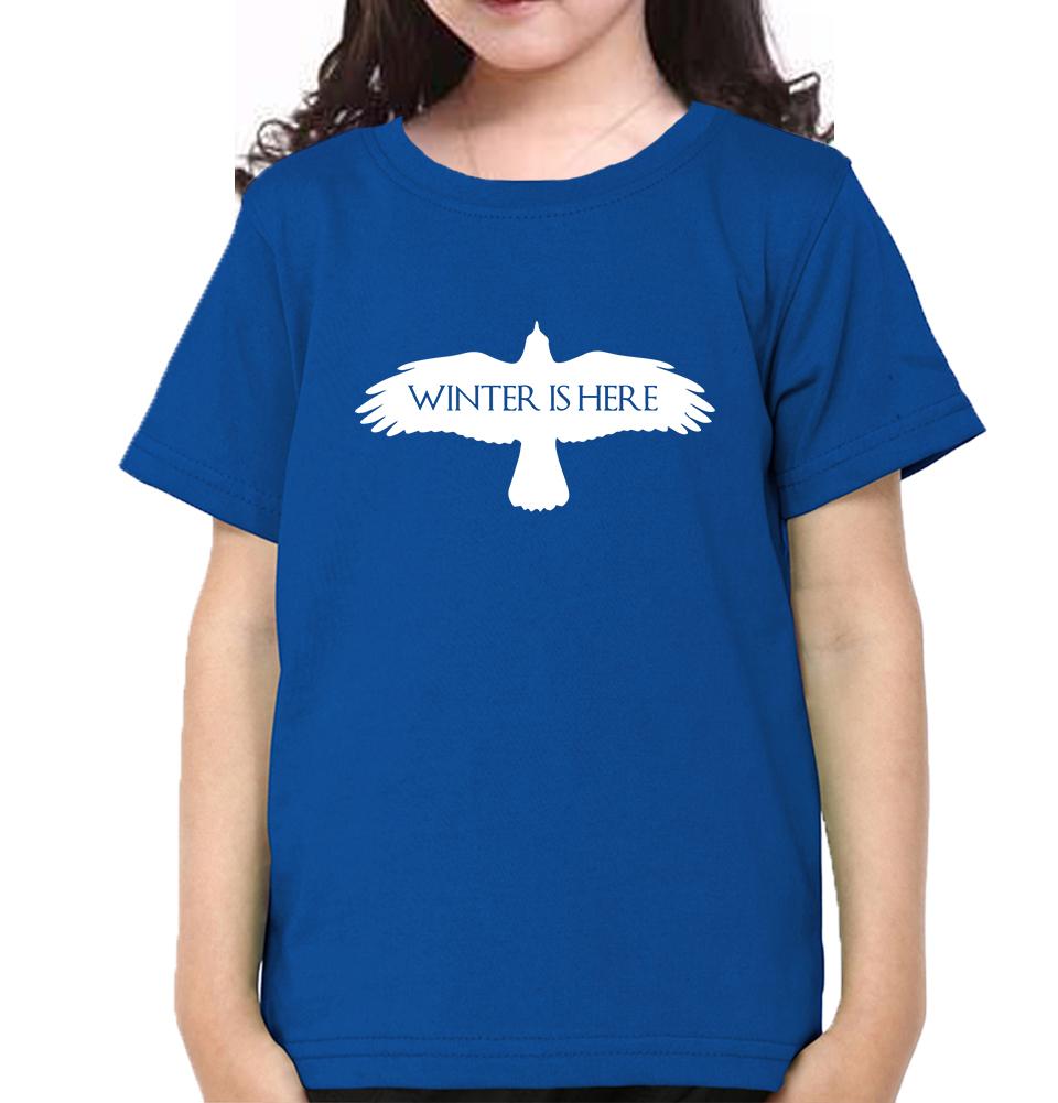 GOT Game Of Thrones Winter Is Here Half Sleeves T-Shirt For Girls -FunkyTeesClub