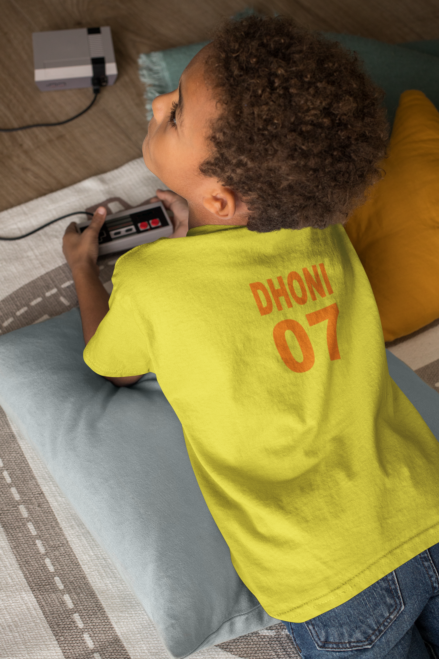 Dhoni 07 Half Sleeves T-Shirt for Boy-FunkyTeesClub