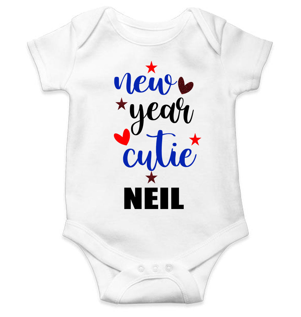 Customized Name New Year Cutie Rompers for Baby Boy- FunkyTeesClub