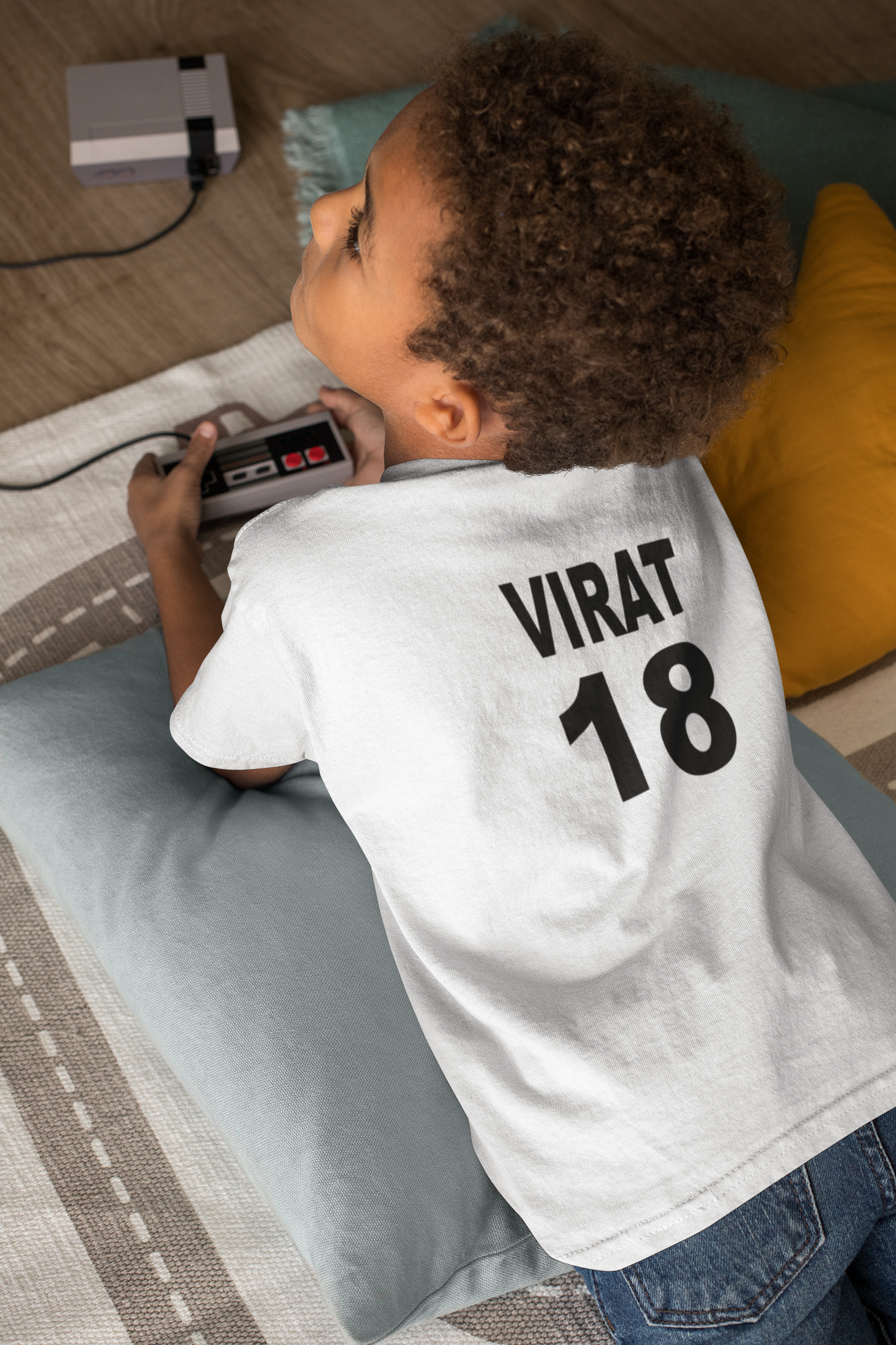 Virat 18 Half Sleeves T-Shirt for Boy-FunkyTeesClub
