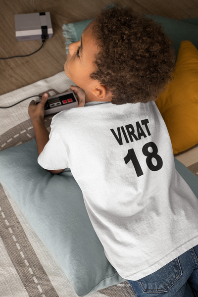 Virat 18 Half Sleeves T-Shirt for Boy-FunkyTeesClub