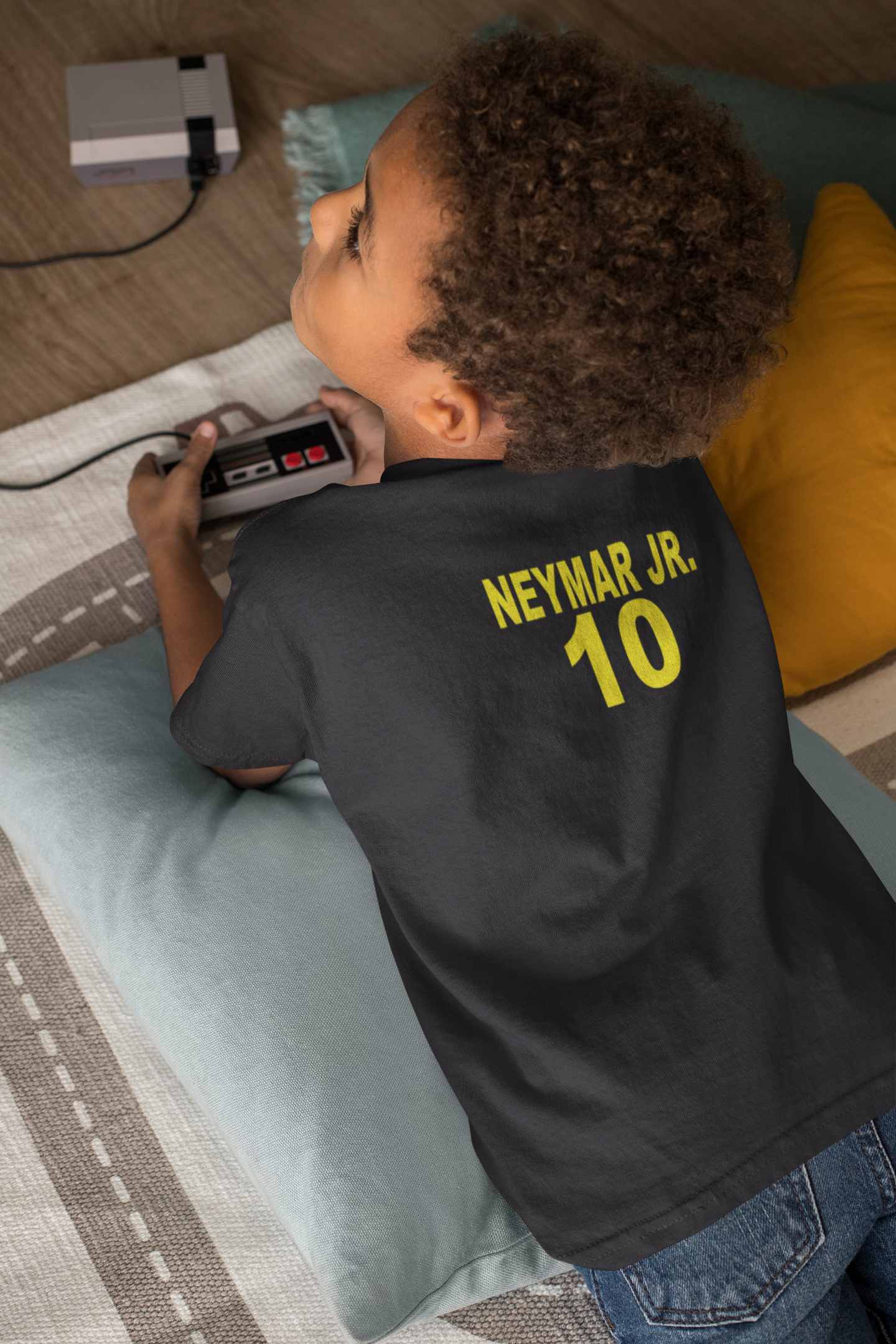 Neymar Jr 10 Half Sleeves T-Shirt for Boy-FunkyTeesClub