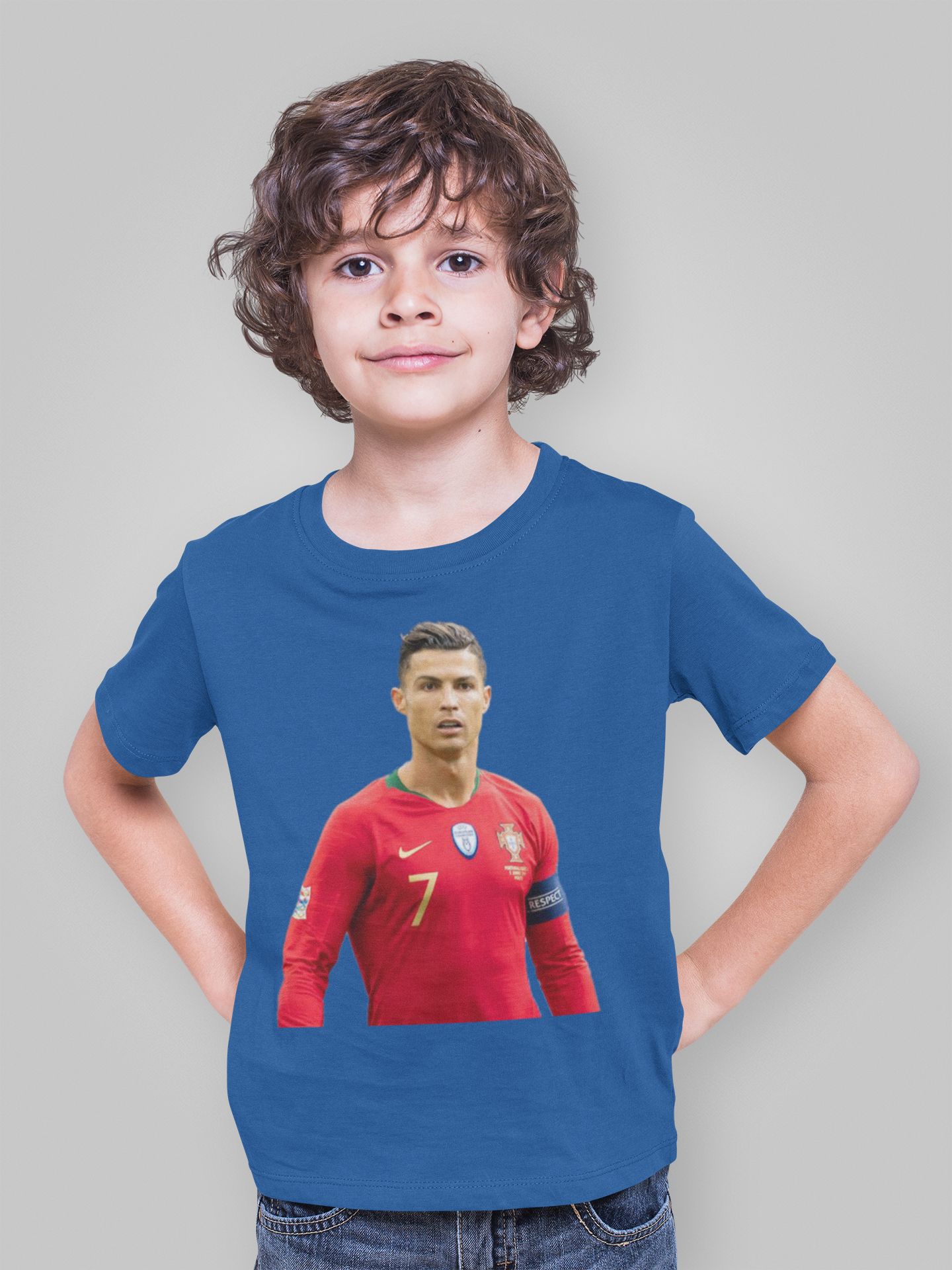 Ronaldo Half Sleeves T-Shirt for Boy-FunkyTeesClub