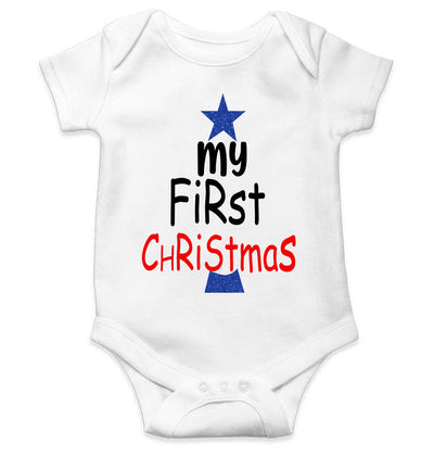 My First Christmas Rompers for Baby Boy- FunkyTeesClub