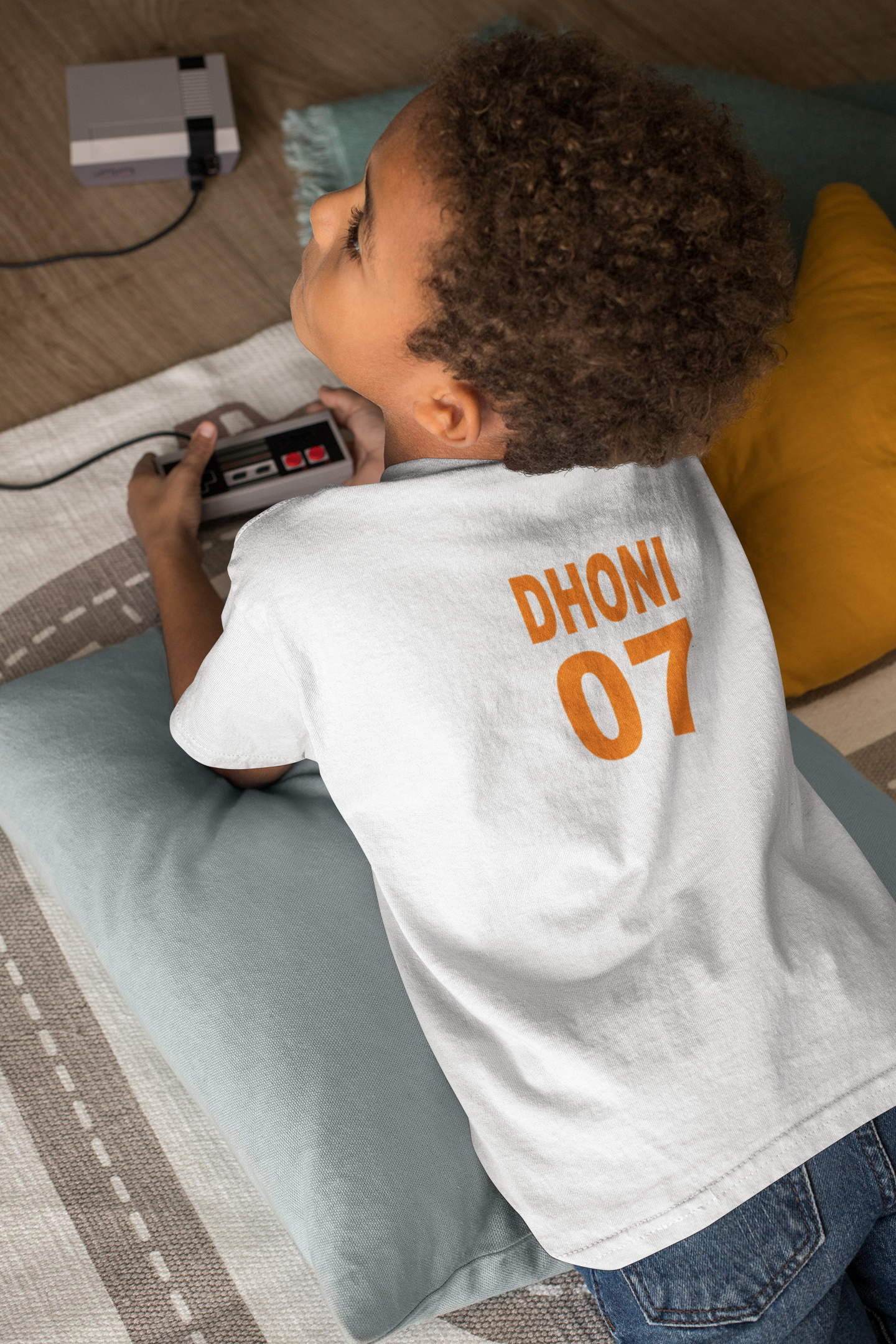 Dhoni 07 Half Sleeves T-Shirt for Boy-FunkyTeesClub