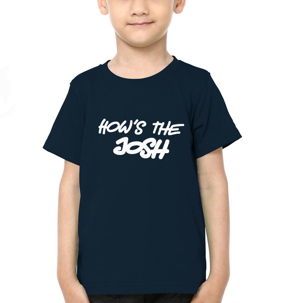 Hows The Josh Half Sleeves T-Shirt for Boy-FunkyTeesClub