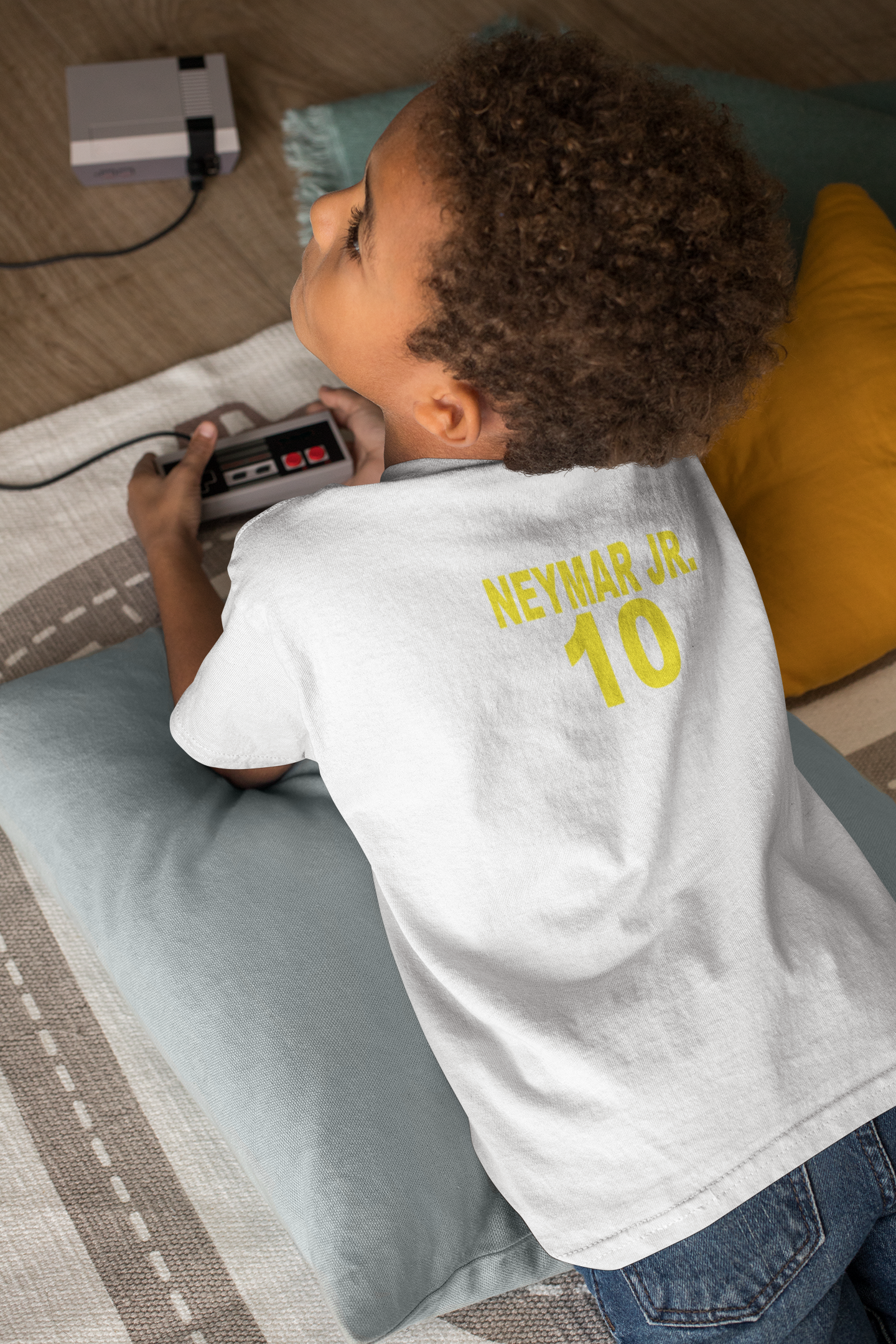 Neymar Jr 10 Half Sleeves T-Shirt for Boy-FunkyTeesClub