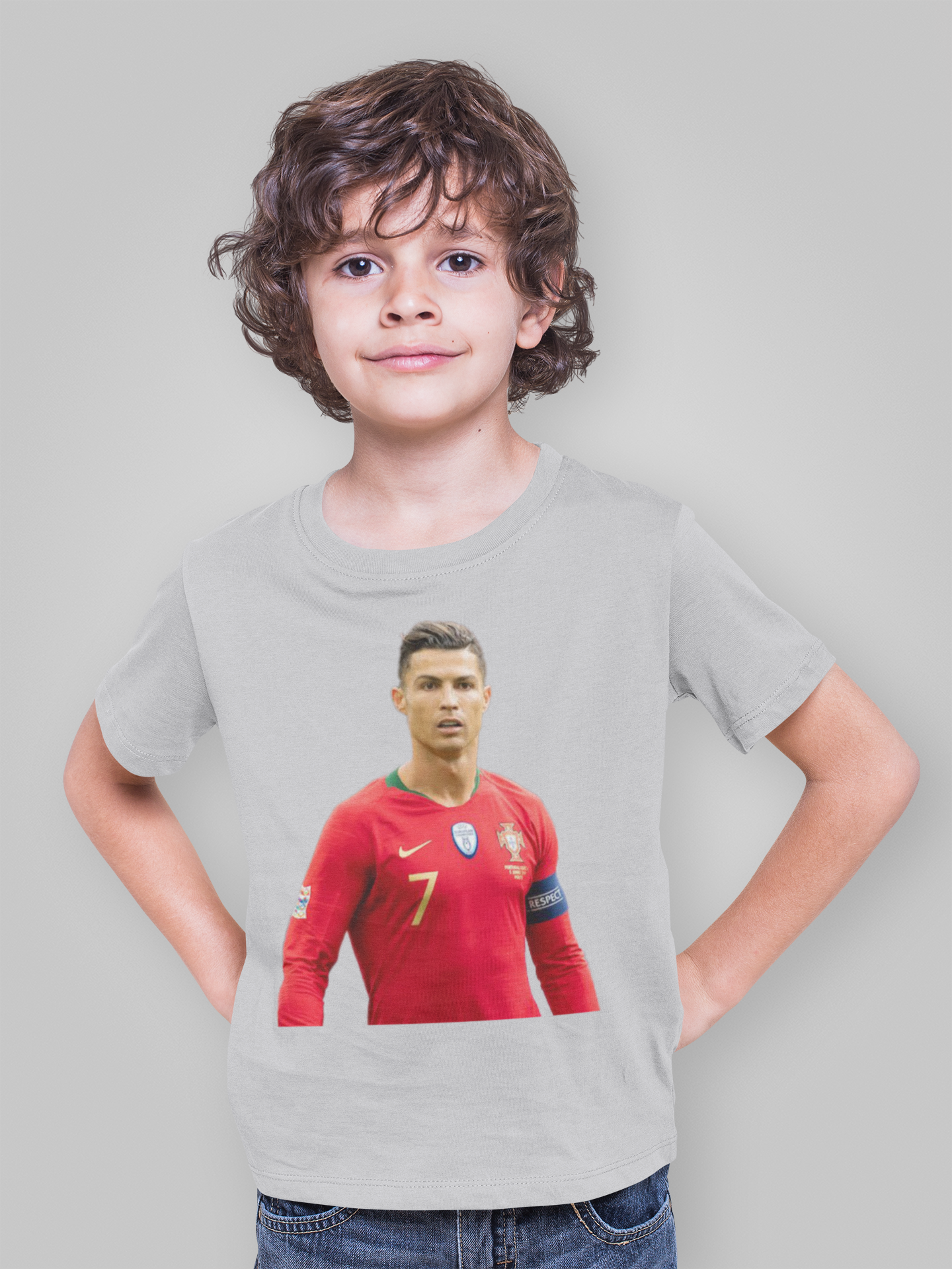 Ronaldo Half Sleeves T-Shirt for Boy-FunkyTeesClub