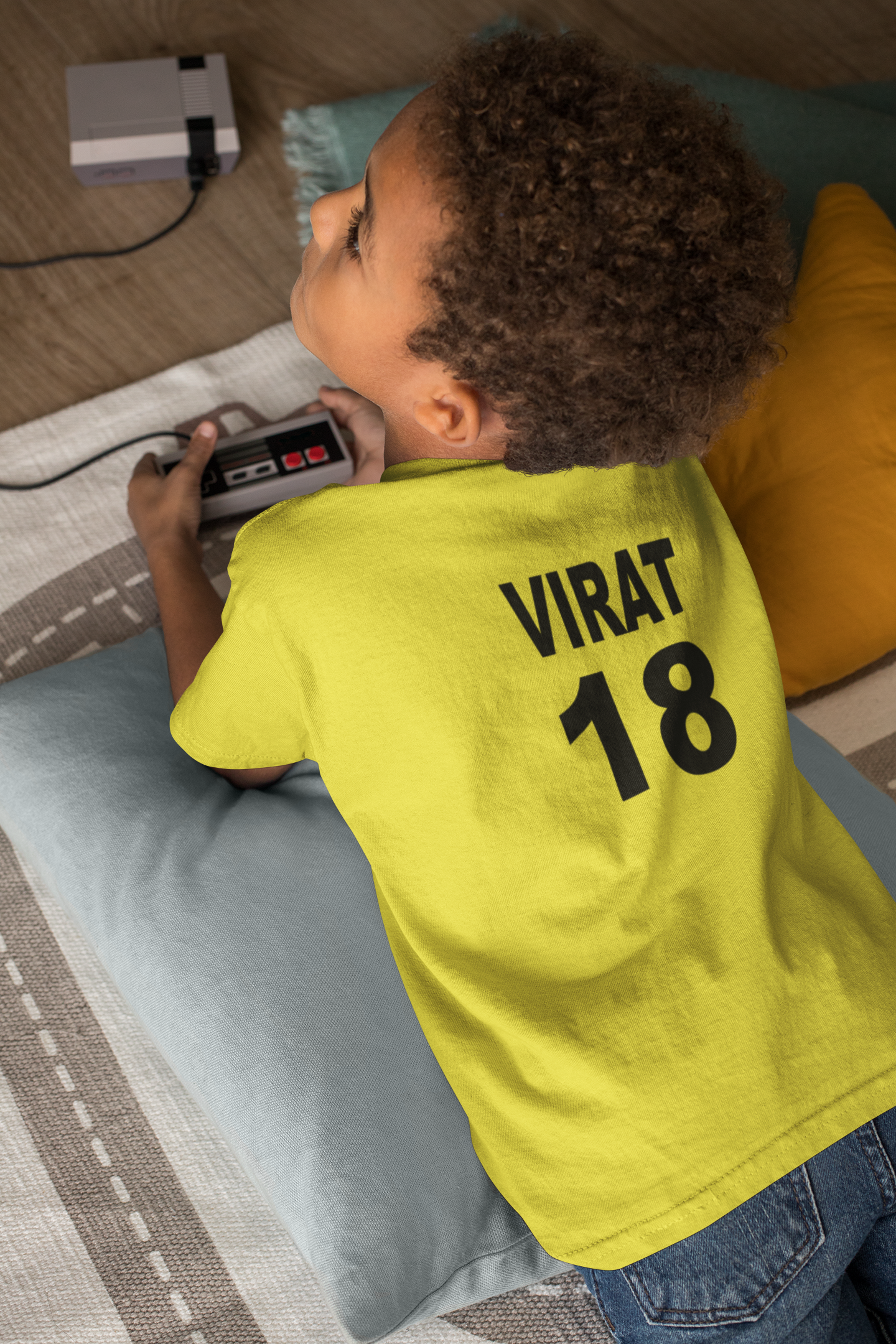 Virat 18 Half Sleeves T-Shirt for Boy-FunkyTeesClub