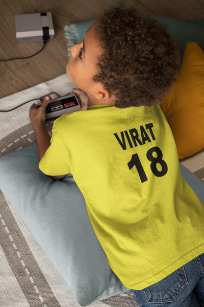 Virat 18 Half Sleeves T-Shirt for Boy-FunkyTeesClub