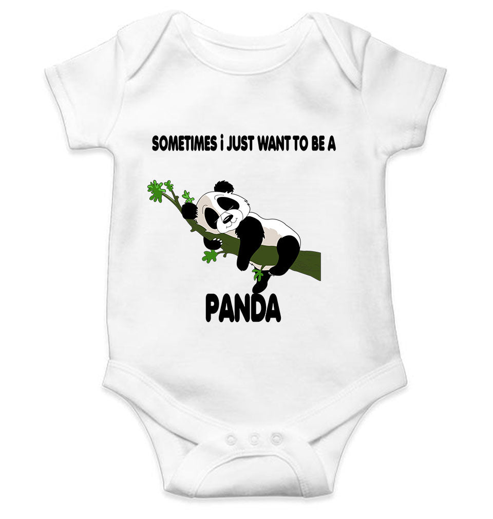 Sleeping Panda Rompers for Baby Girl- FunkyTeesClub