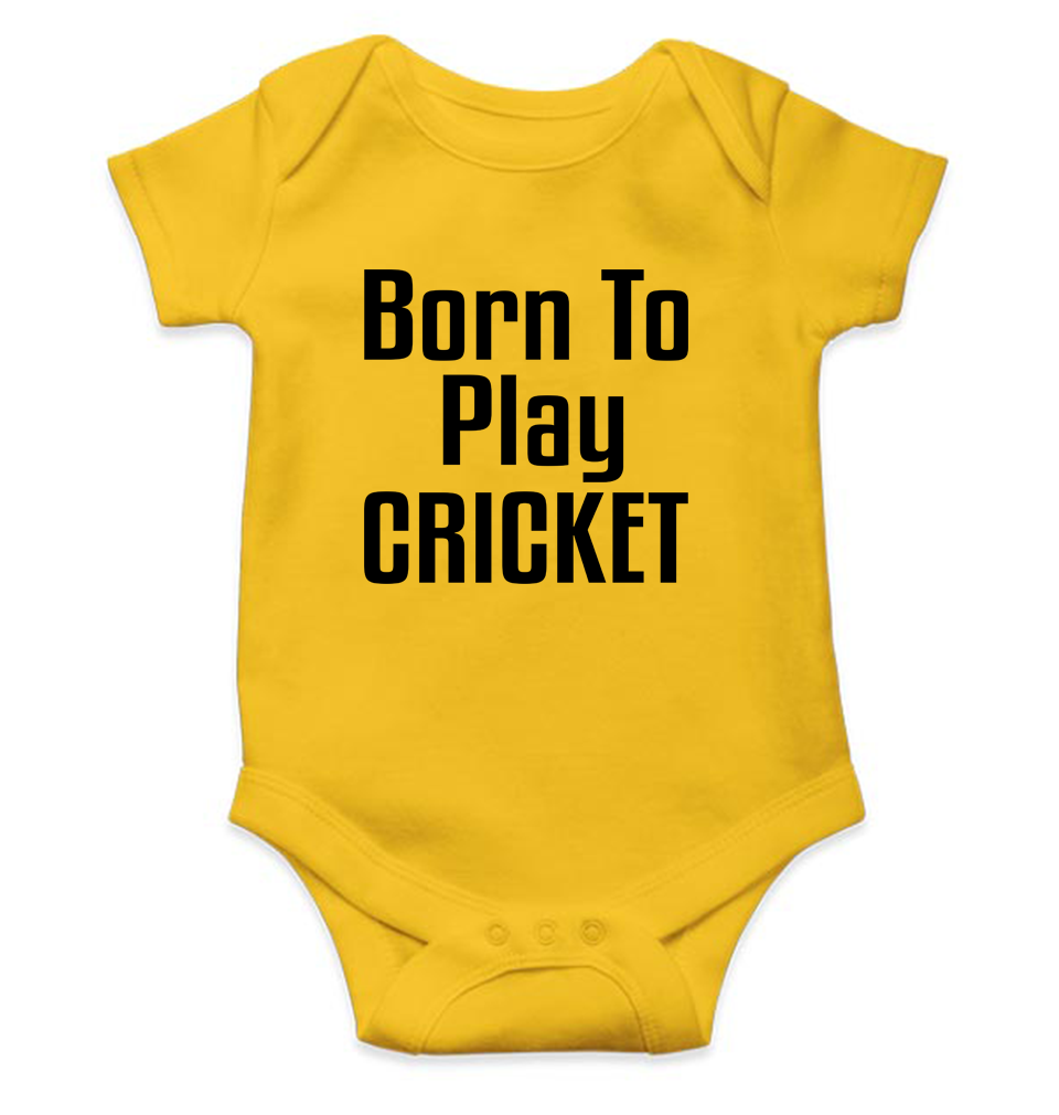 Born To Play Cricket World Cup Cricket Rompers for Baby Boy- FunkyTeesClub