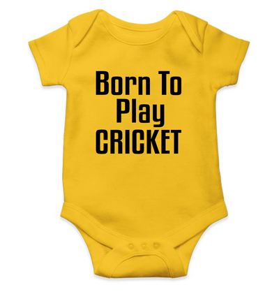 Born To Play Cricket World Cup Cricket Rompers for Baby Boy- FunkyTeesClub