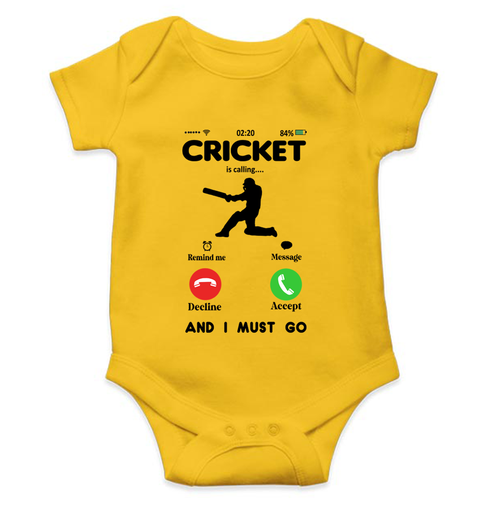 Cricket is Calling World Cup Cricket Rompers for Baby Boy- FunkyTeesClub