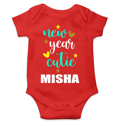 Customized Name New Year Cutie Rompers for Baby Girl- FunkyTeesClub