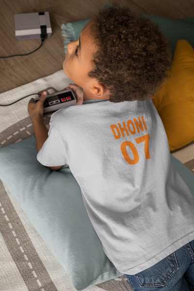 Dhoni 07 Half Sleeves T-Shirt for Boy-FunkyTeesClub