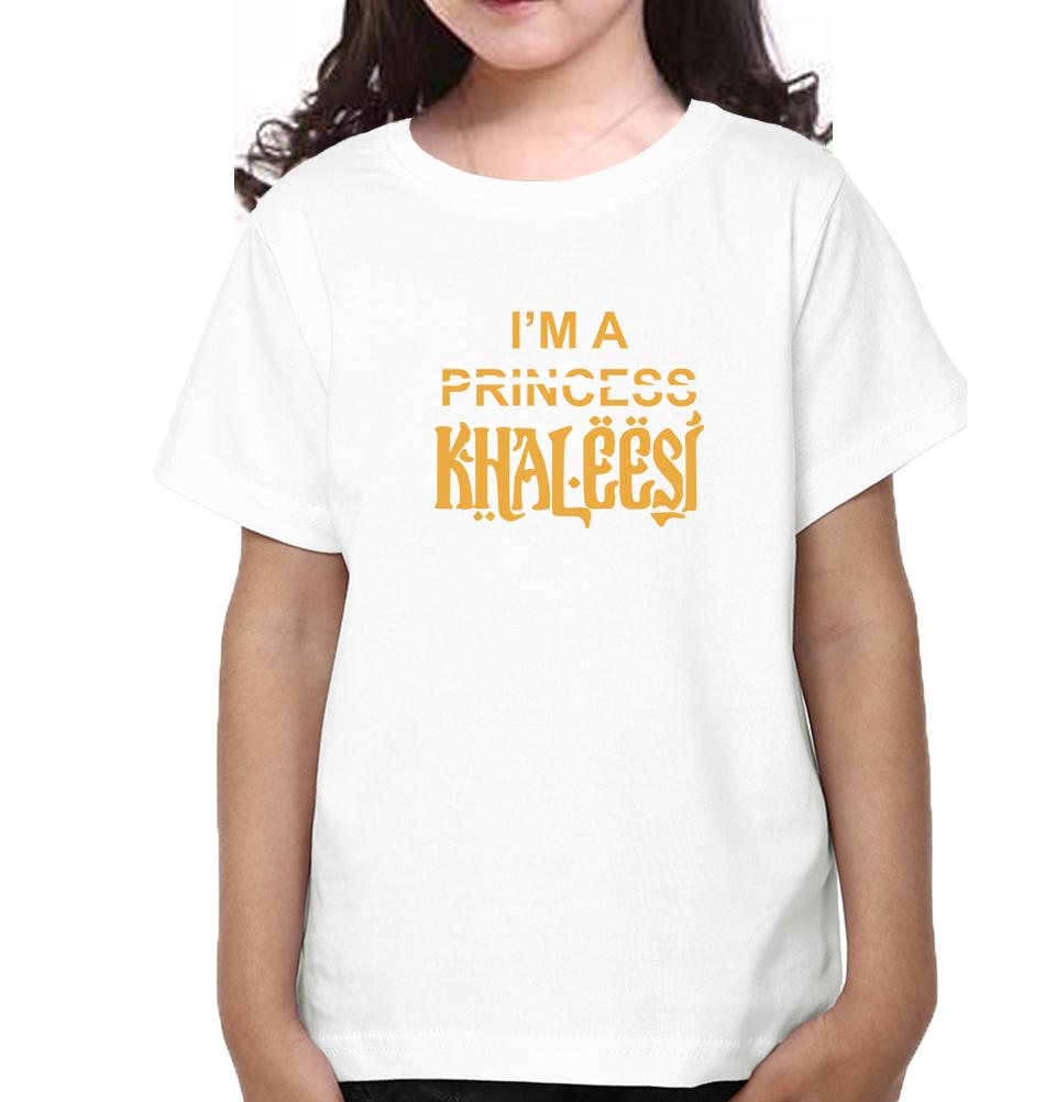 GOT Game Of Thrones I'M Khaleesi Half Sleeves T-Shirt For Girls -FunkyTeesClub
