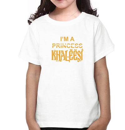 GOT Game Of Thrones I'M Khaleesi Half Sleeves T-Shirt For Girls -FunkyTeesClub