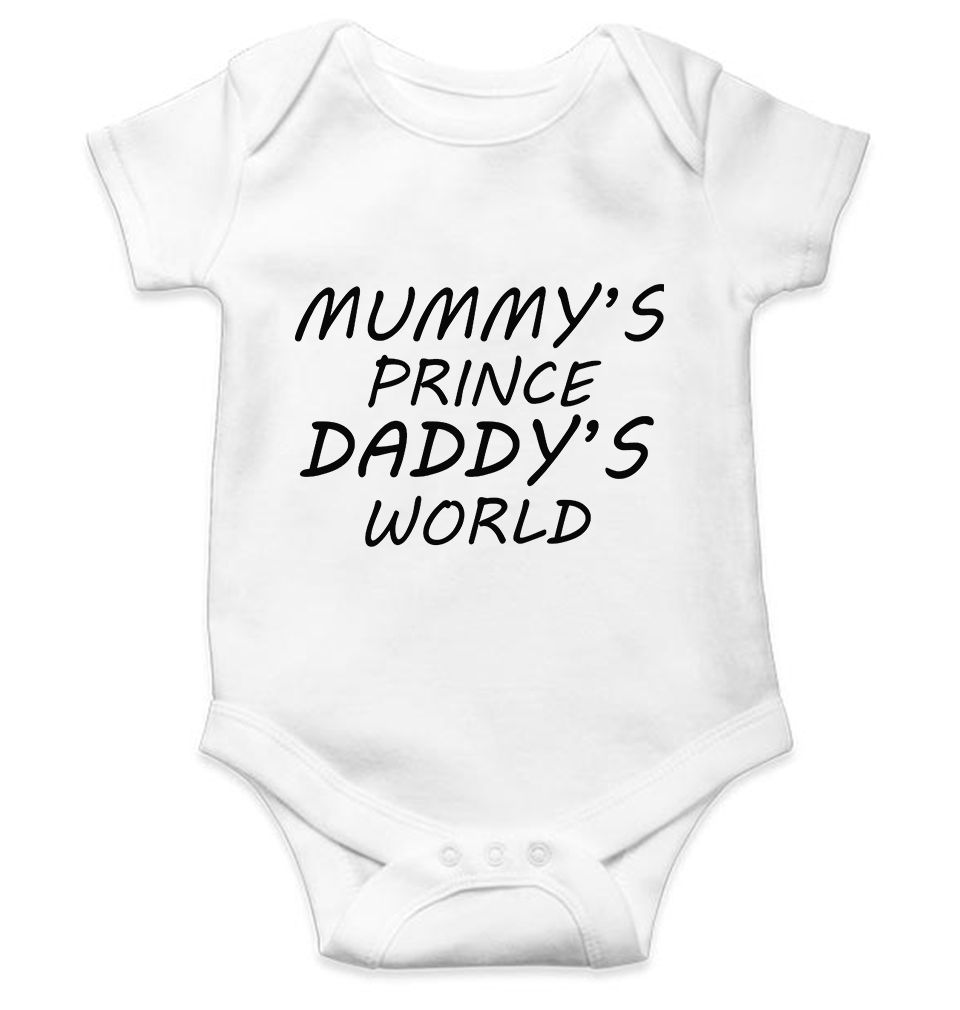 MUMMYS PRINCE DADDYS WORLD Rompers for Baby Boy- FunkyTeesClub