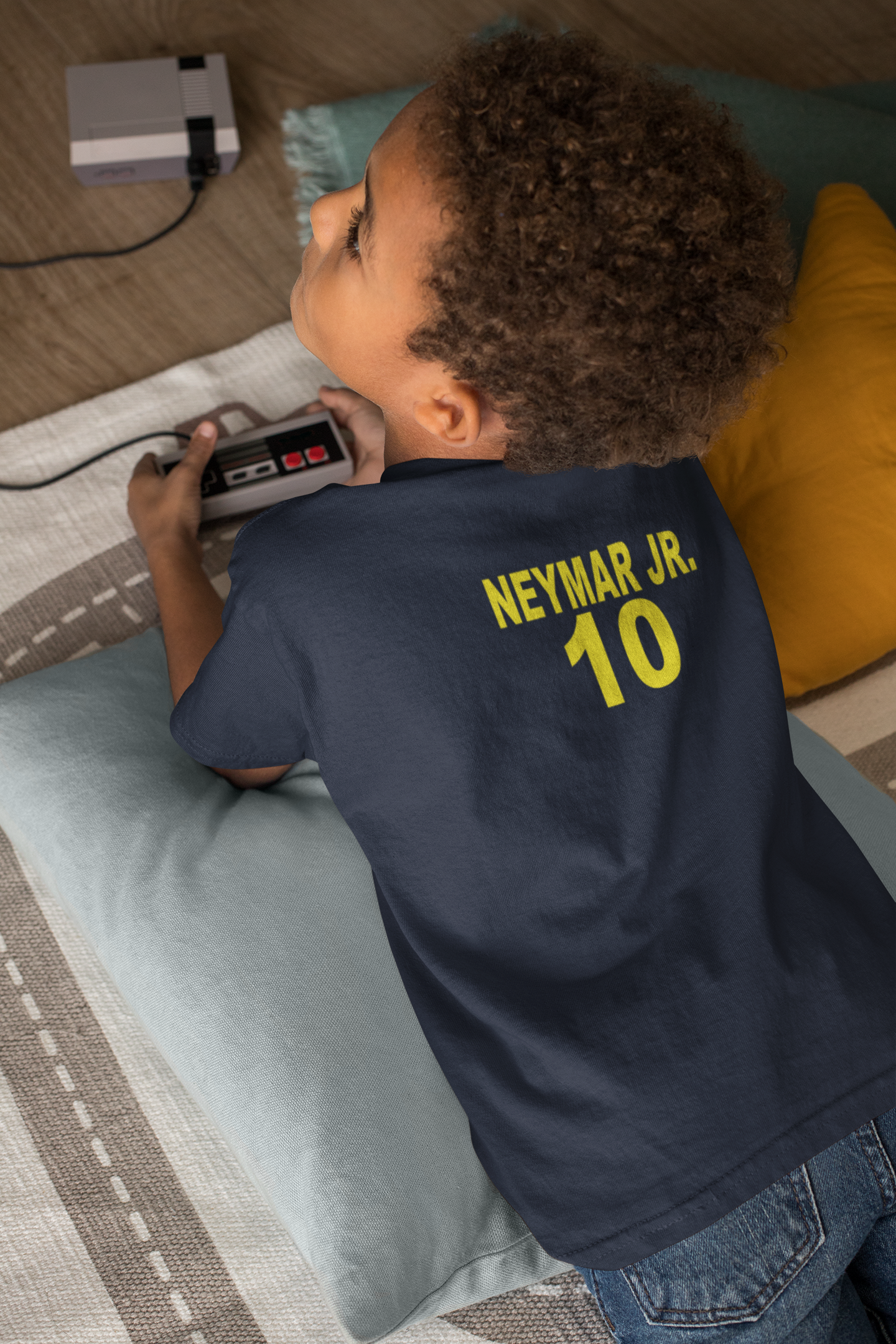 Neymar Jr 10 Half Sleeves T-Shirt for Boy-FunkyTeesClub