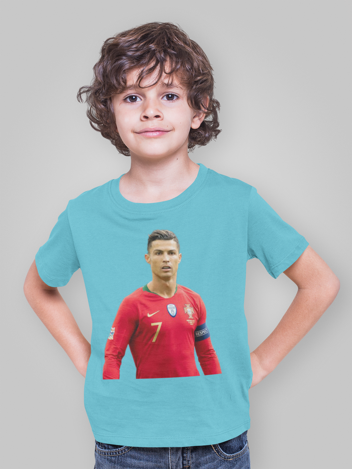 Ronaldo Half Sleeves T-Shirt for Boy-FunkyTeesClub