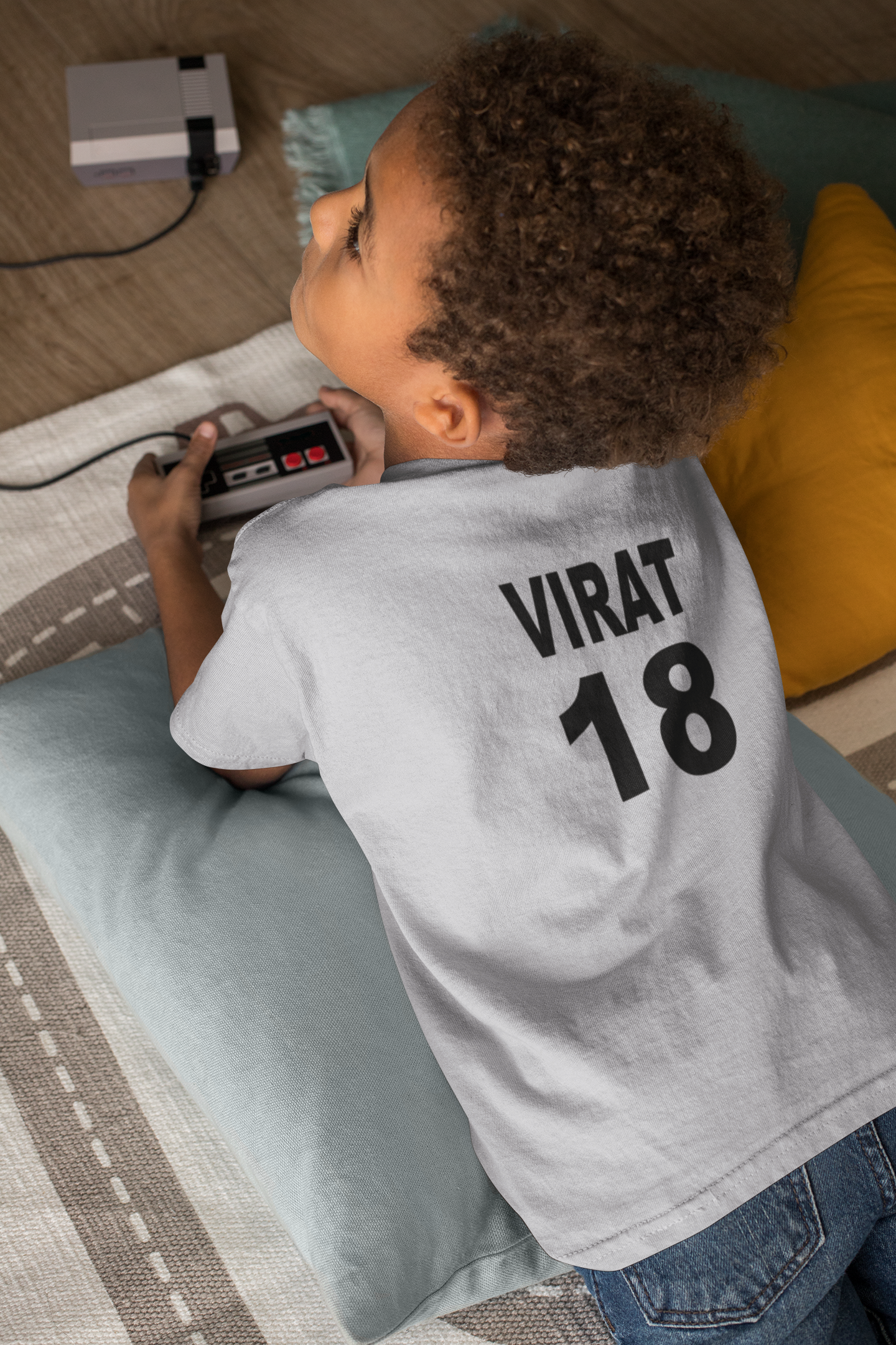Virat 18 Half Sleeves T-Shirt for Boy-FunkyTeesClub