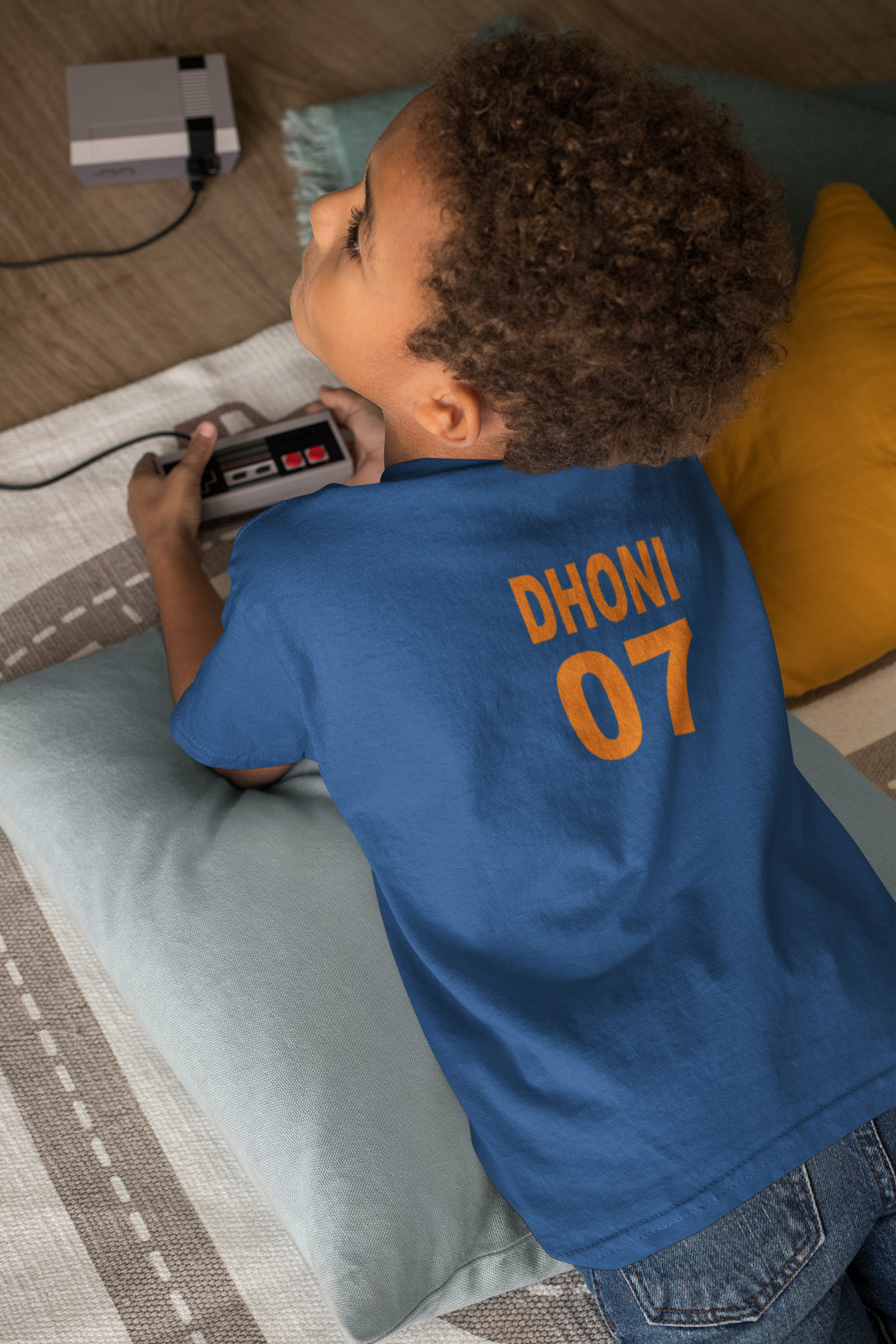 Dhoni 07 Half Sleeves T-Shirt for Boy-FunkyTeesClub
