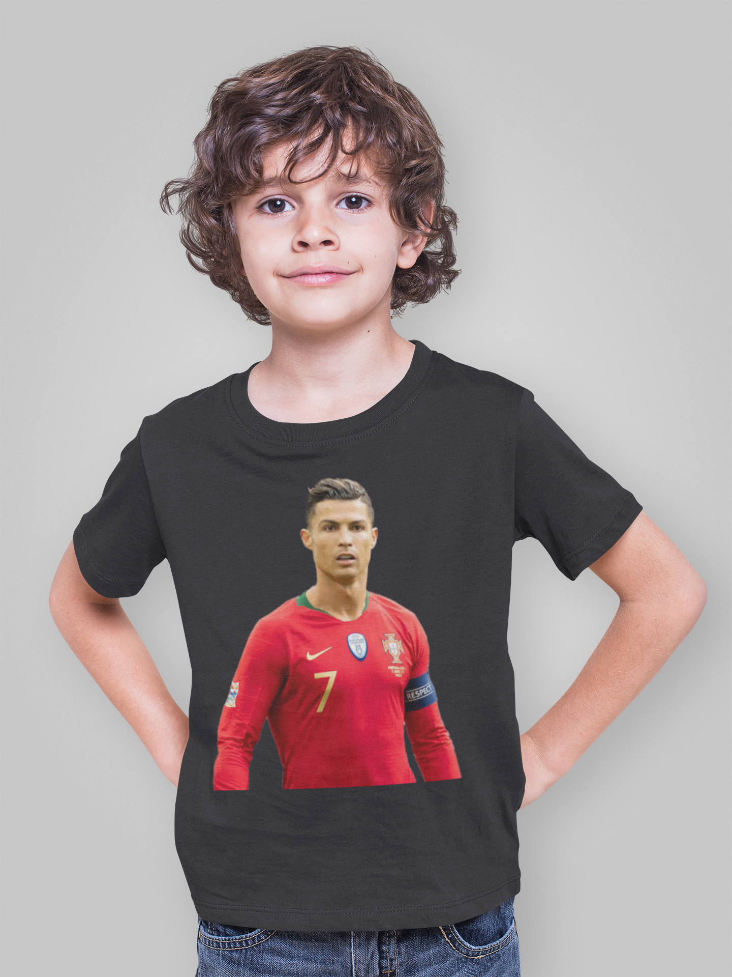 Ronaldo Half Sleeves T-Shirt for Boy-FunkyTeesClub