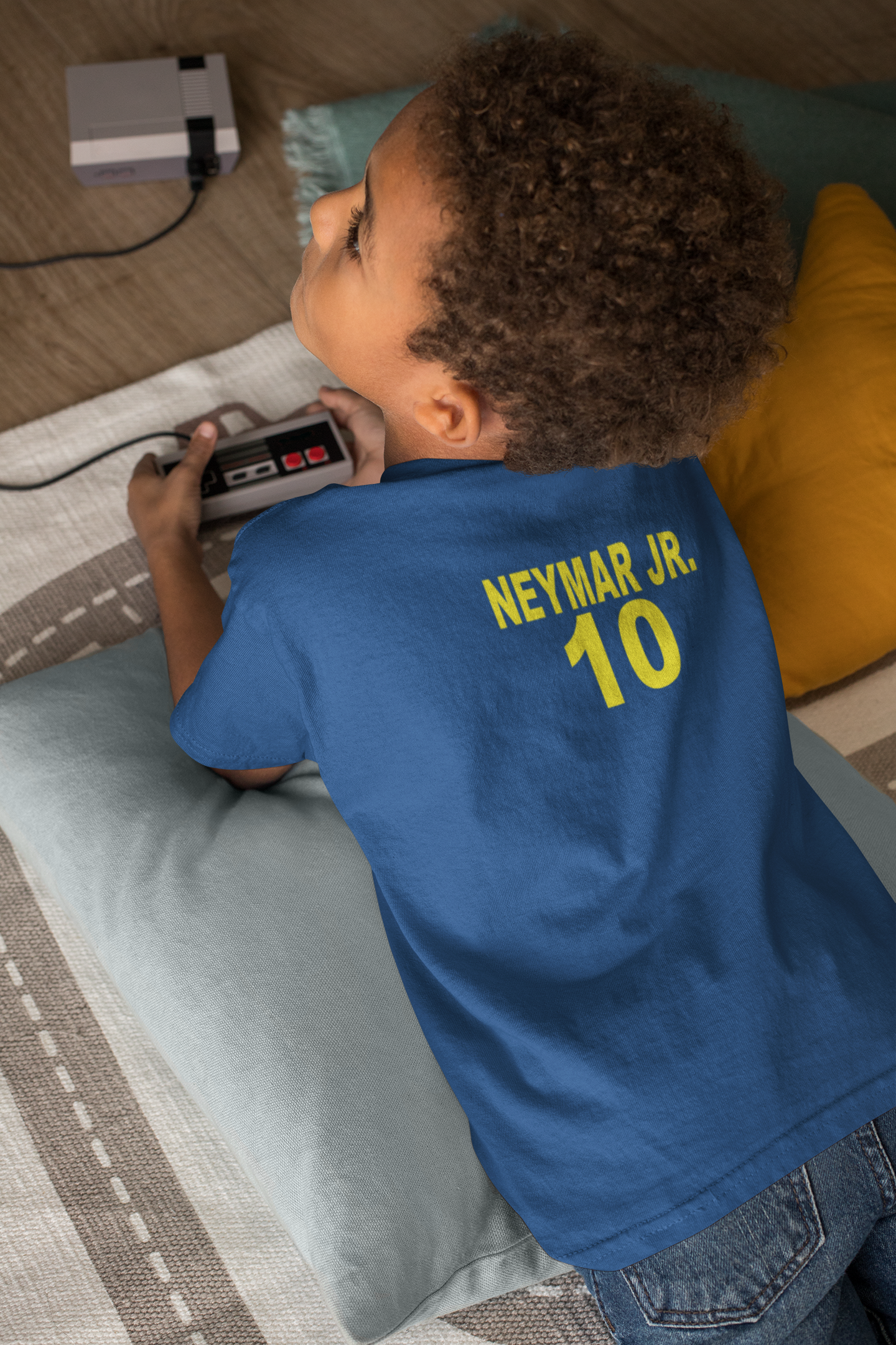 Neymar Jr 10 Half Sleeves T-Shirt for Boy-FunkyTeesClub