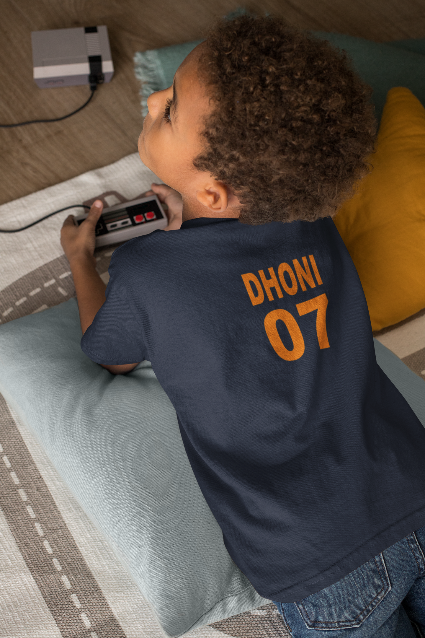 Dhoni 07 Half Sleeves T-Shirt for Boy-FunkyTeesClub