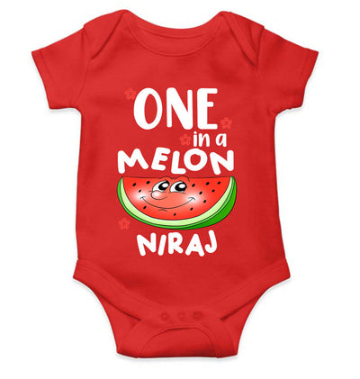 Custom Name Happy One Year Birthday Rompers for Baby Boy- FunkyTeesClub