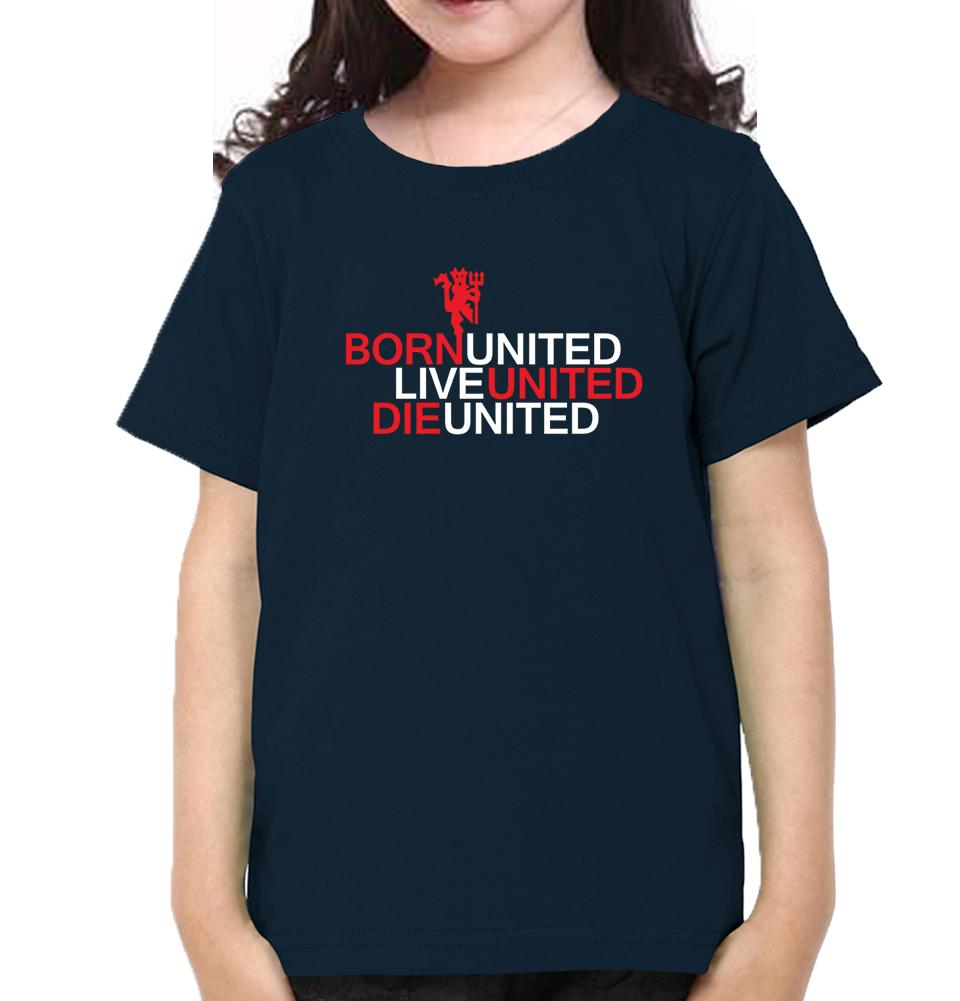 Born United Live United Die United Half Sleeves T-Shirt For Girls -FunkyTeesClub