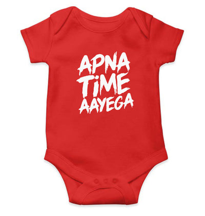 Apna Time Aayega Rompers for Baby Girl- FunkyTeesClub