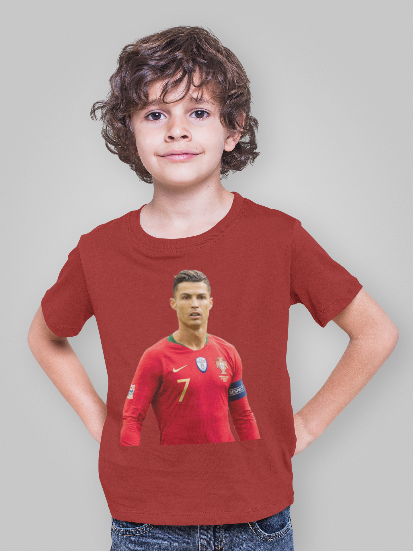 Ronaldo Half Sleeves T-Shirt for Boy-FunkyTeesClub