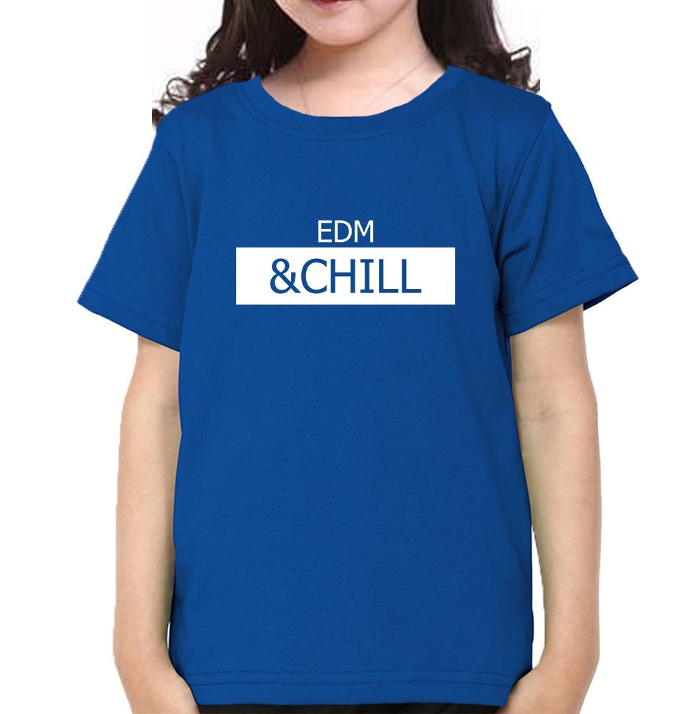 EDM & CHILL Half Sleeves T-Shirt For Girls -FunkyTeesClub