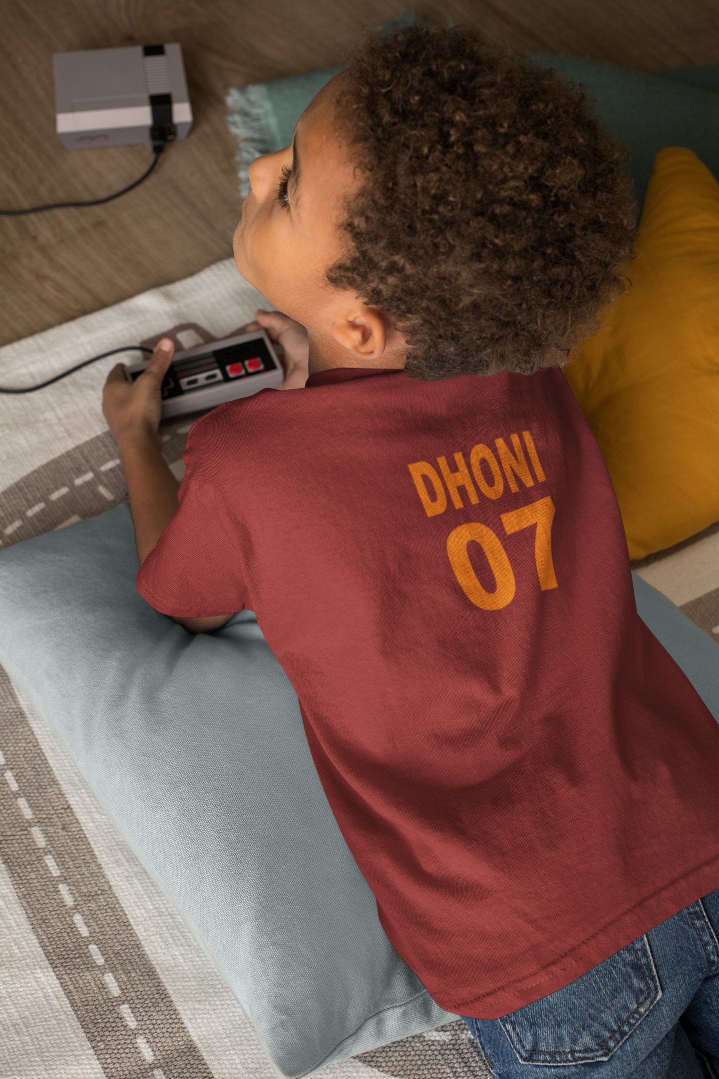 Dhoni 07 Half Sleeves T-Shirt for Boy-FunkyTeesClub