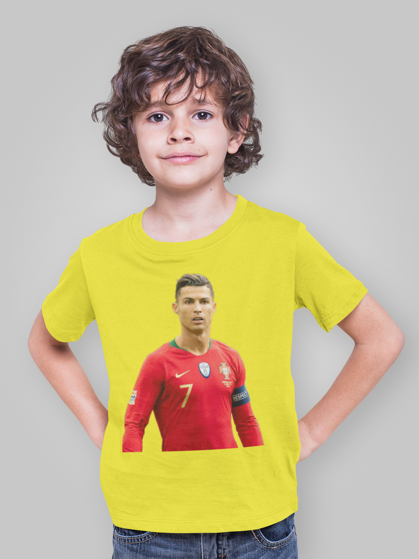 Ronaldo Half Sleeves T-Shirt for Boy-FunkyTeesClub